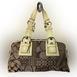 Coach Y2K Soho Satchel
Gold Signature Patchwork Shoulder
Bag F12317